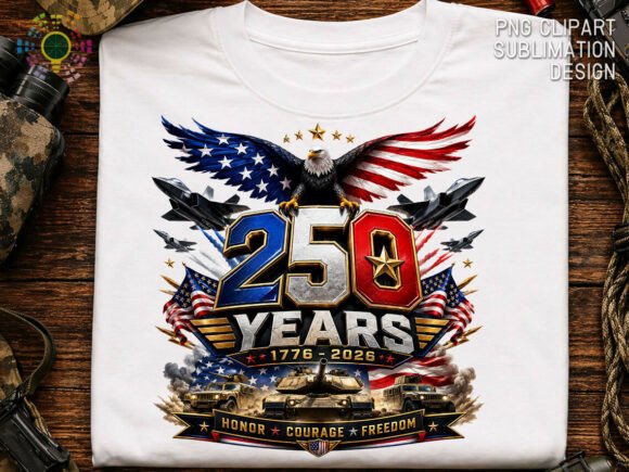 250 Years of Freedom Patriotic Eagle PNG: A Design Asset for America's Semiquincentennial