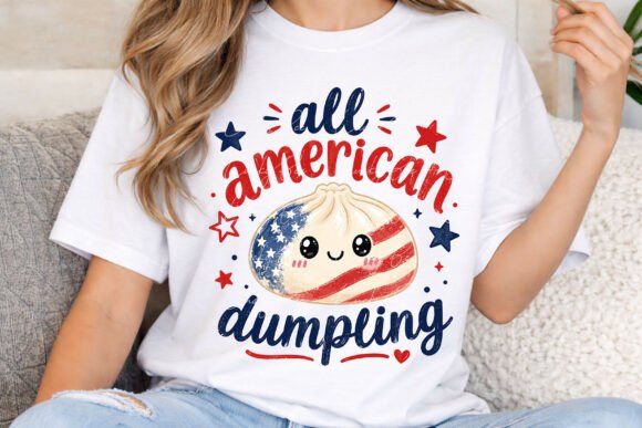 All American Dumpling PNG: Cute Patriotic Fun