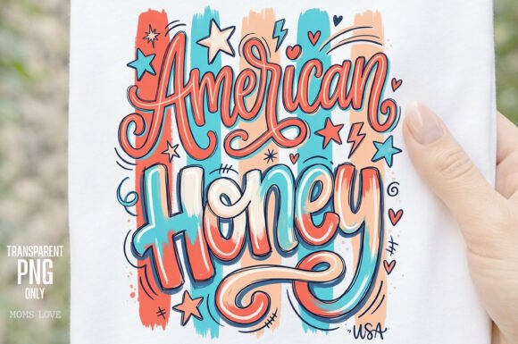 American Honey Patriotic Sublimation PNG: Boutique Summer Style