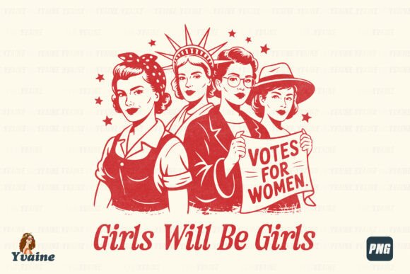 Celebrate Freedom and Sisterhood with a Retro Pinup PNG