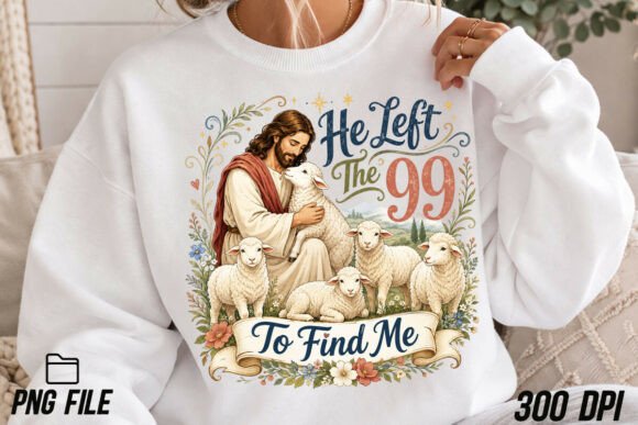 Christian PNG Lost Sheep Jesus PNG: Faith-Based Design Asset