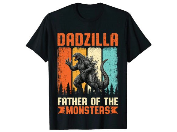 Dadzilla Monster Dad Fathers Day T-Shirt