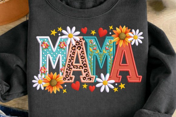 Faux Yarn Floral Mama: A Textured Design Asset