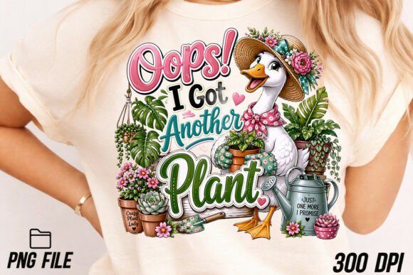Funny Gardener Shirt PNG Botanical Goose