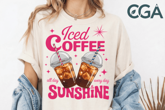 Iced Coffee and Sunshine: A Vibrant Summer PNG for Your Shop