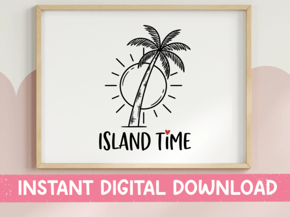 Island Time Palm Tree Tropical SVG: A Design Asset for Permanent Vacations