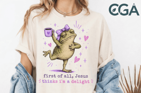 Jesus Thinks Im a Delight Frog PNG: A Charming Design Asset
