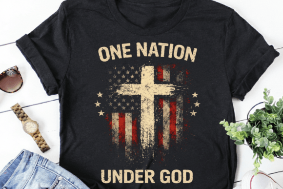 One Nation Under God: Christian USA Flag Design for Faith-Based Projects