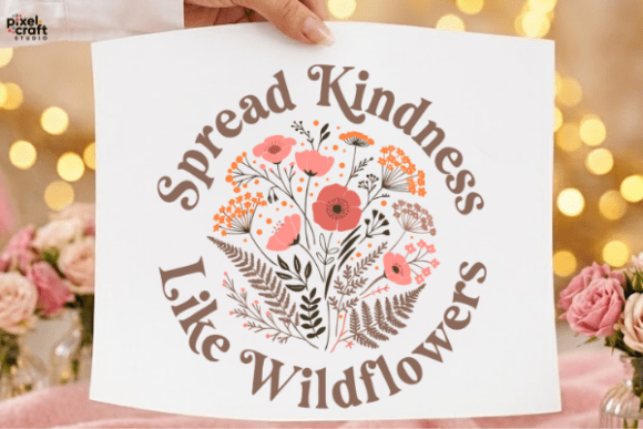 Retro Spread Kindness Like Wildflowers: A Vintage Design for Modern Brands