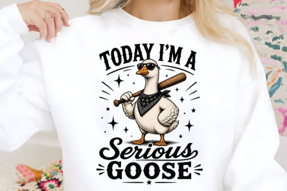 Today I’m a Serious Goose PNG: Bold Attitude in a Digital Asset