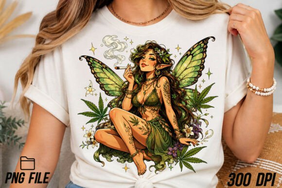 Unleashing the Cannabis Smoking Fairy PNG for Your Designs