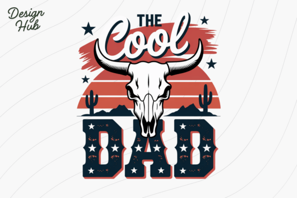Western Skull Cowboy Dad Shirt PNG: A Bold Design Asset